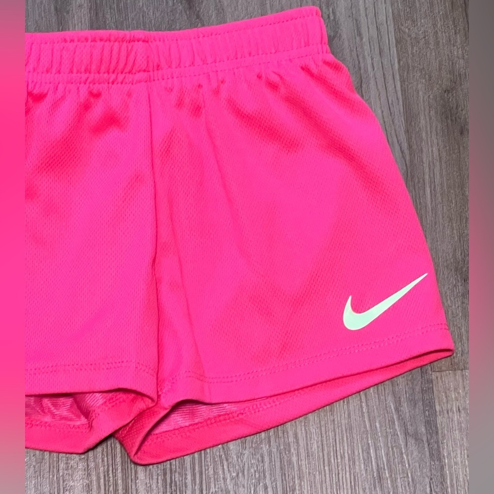Girls Vibrant Pink Nike Athletic Shorts - Picture 2 of 4